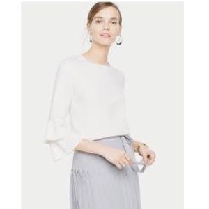 Ann Taylor Ruffle Sleeve Sweater